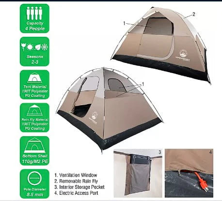 4-Person Dome Tent D4582