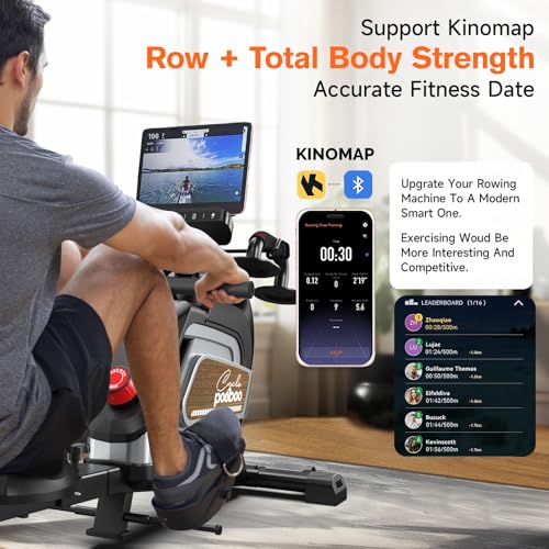 Magnetic Rowing Machine 360 LB Weight Capacity Folding Rower with Tablet Holder Z7542