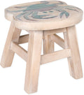Hand Carved Acacia Hardwood Decorative Stool D497